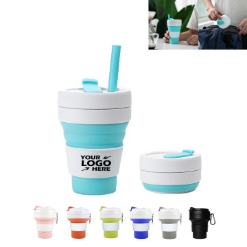 12oz Silicone Folding Pocket Coffee Cup